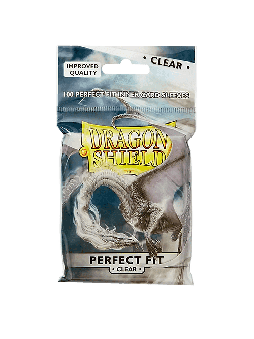 FlipForge | Dragon Shield Perfect Fit Standard Size Sleeves 100pk Clear