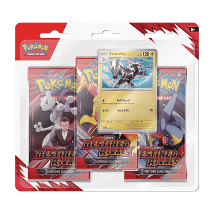 FlipForge | Pokémon TCG Scarlet & Violet 10 Des Ed Rivals 3 Pack Blister CDU (12) Tin
