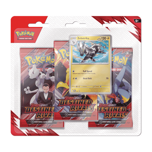 FlipForge | Pokémon TCG Scarlet & Violet 10 Des Ed Rivals 3 Pack Blister CDU (12) Tin
