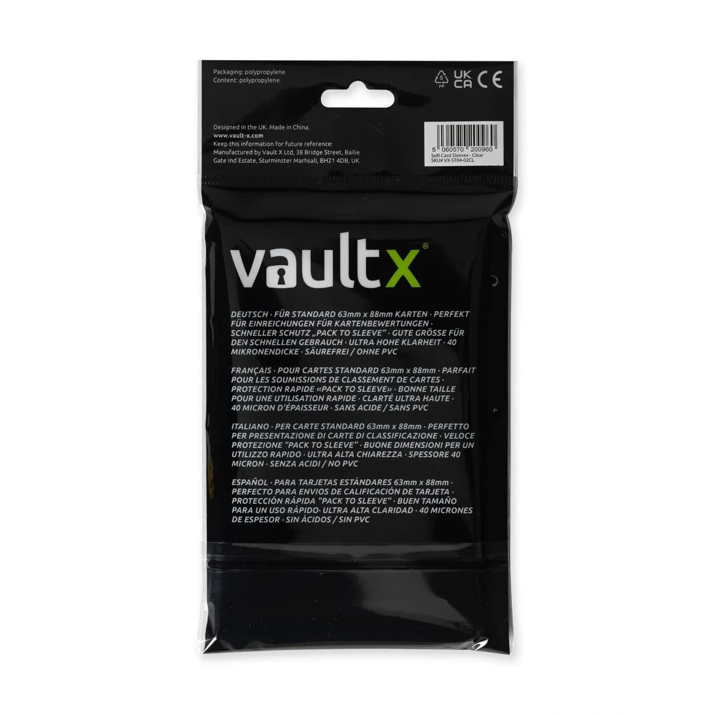 FlipForge | Vault X Soft Card Sleeves 200 Pack Premium Protection for Trading Cards